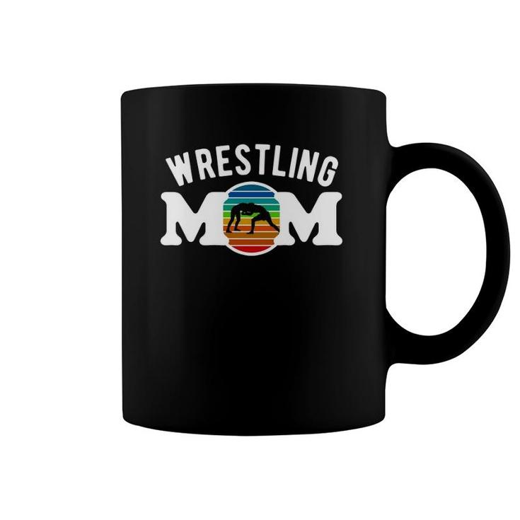 Wrestling Mom Clothing - Retro Wrestling Mom Coffee Mug