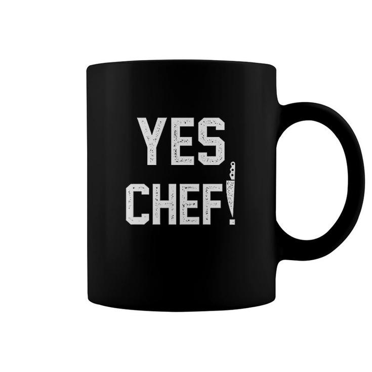 Yes Chef Large Text Cooking Coffee Mug