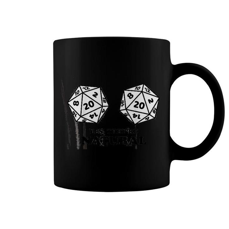 Yes They Are Natural D20 Dice Funny Retro Rpg Gamer Women Coffee Mug