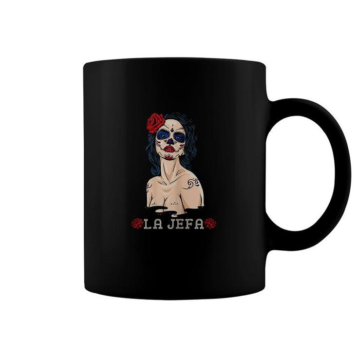 Yo Soy La Jefa Dia De Los Muertos Day Of The Dead For Women Coffee Mug