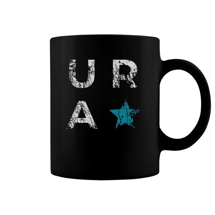 You Are A Star - Retro Distressed Text Graphic Design Coffee Mug
