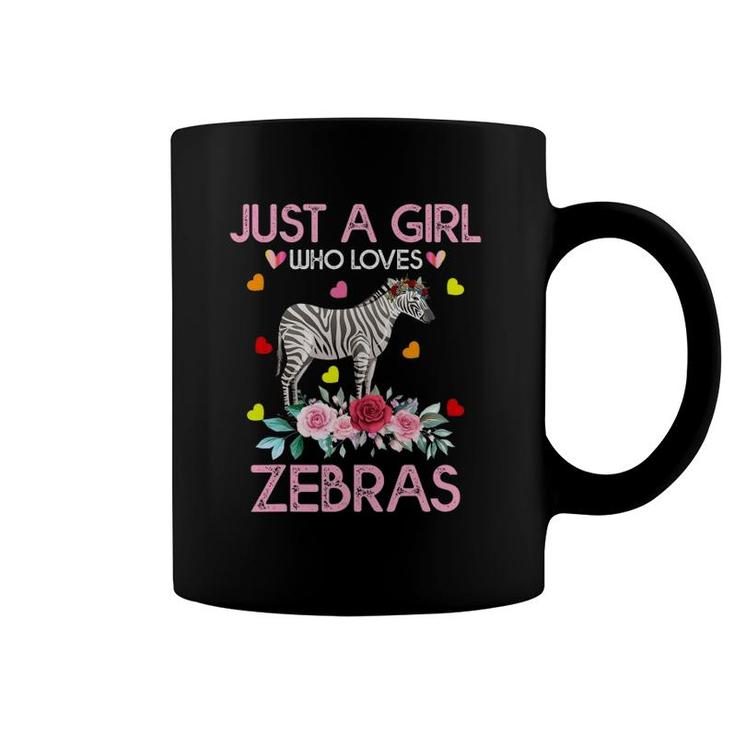 Zebra Animal Lover Gift Just A Girl Who Loves Zebras Coffee Mug