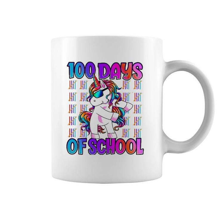 100 Days Of School  Unicorn 100 Days Smarter 100Th Day Coffee Mug