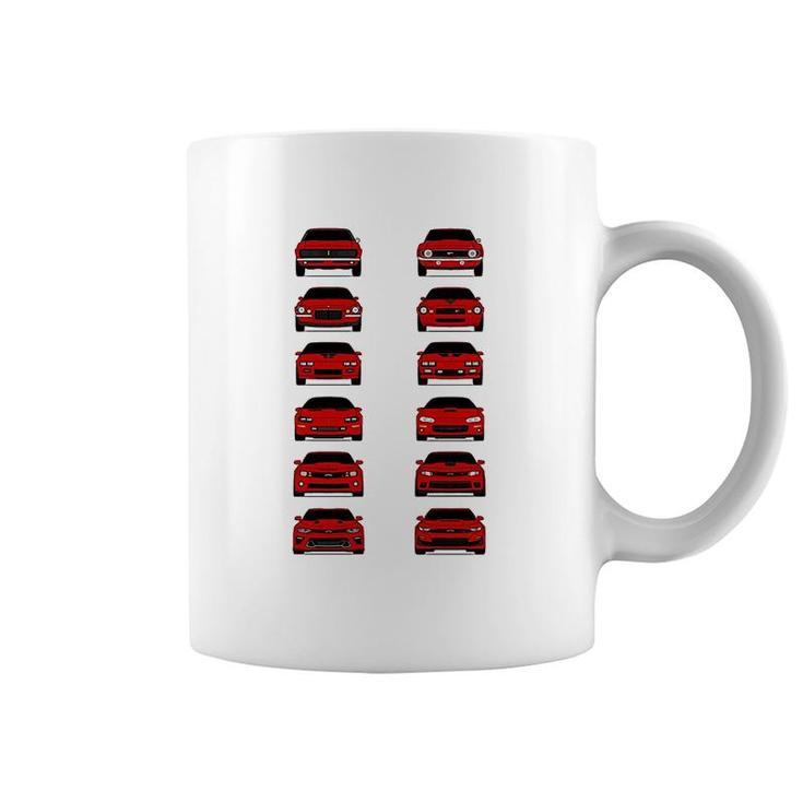 12 Red Cars Lovers Coffee Mug