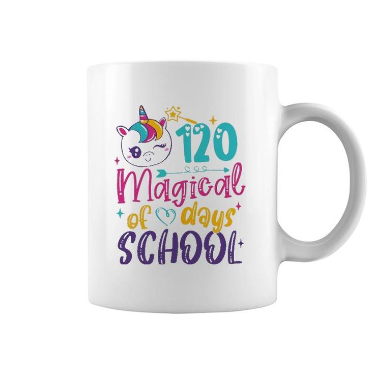 120Th Day Of School Unicorn 120 Magical Days Teacher Girls Coffee Mug