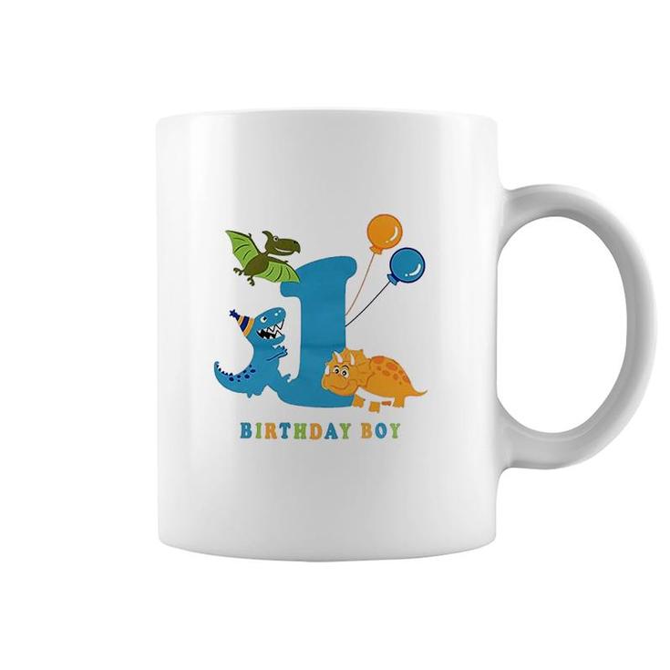 1st Birthday Boy Party Dinosaur Birthday Coffee Mug
