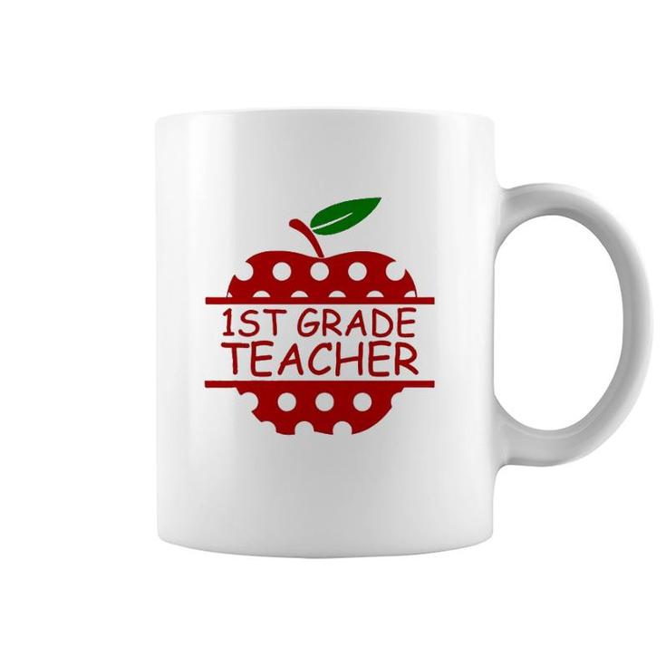 1St Grade Teacher Teaching Lover Apple Coffee Mug