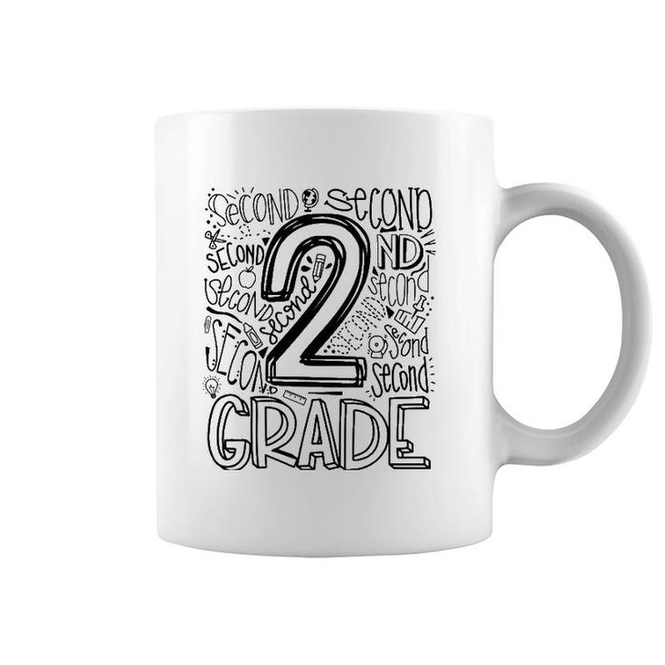 2Nd Grade Typography Team Second Grade Back To School Gift Coffee Mug
