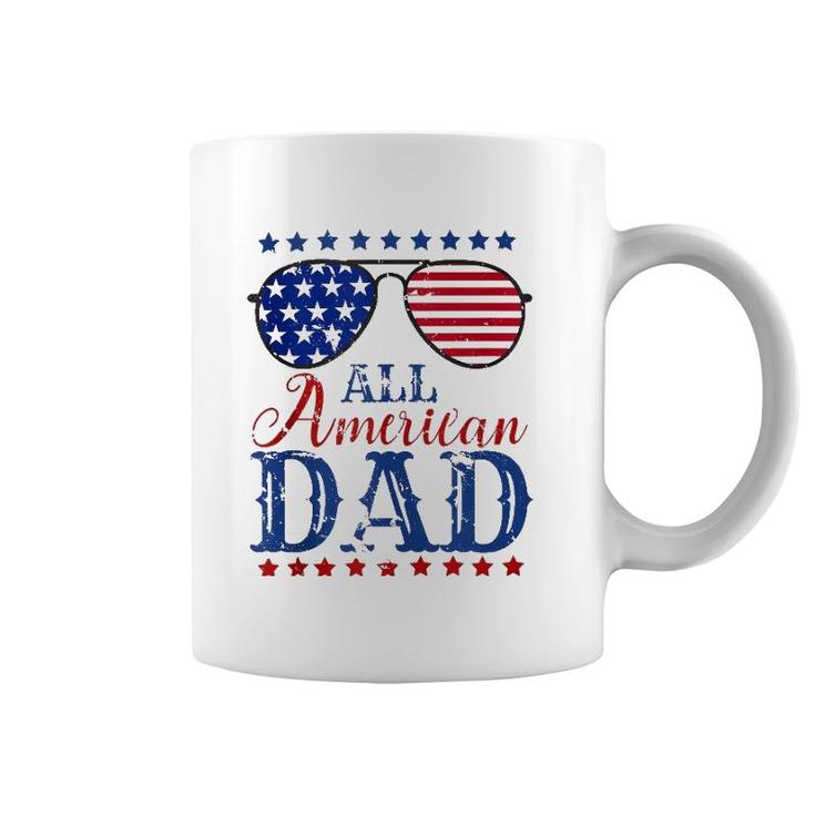 4Th Of July All American Dad Sunglasses Matching Family  Coffee Mug
