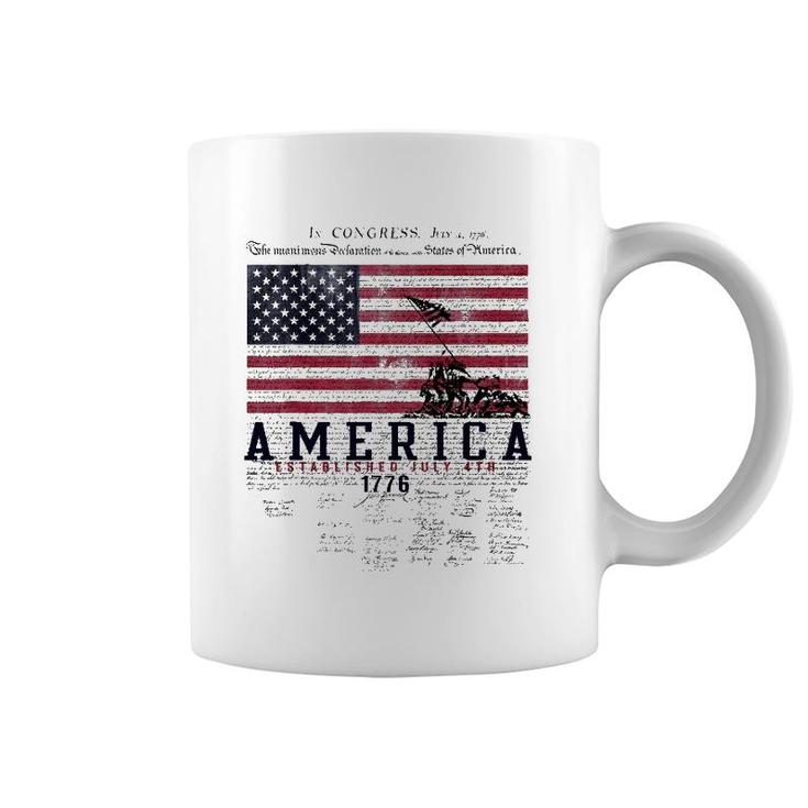 4Th Of July America Established July 4Th 1776 Ver2 Coffee Mug