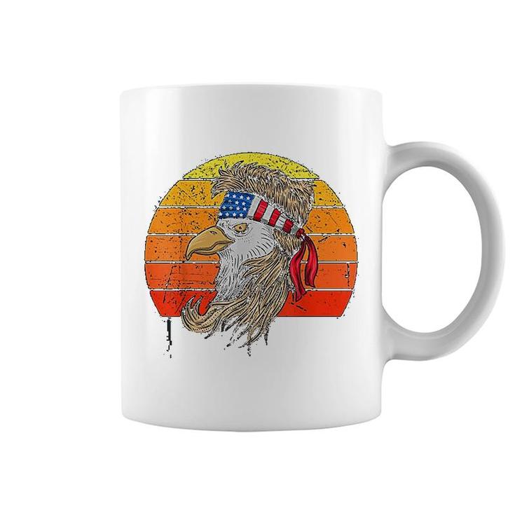 4th Of July Bald Eagle With Mullet American Usa Flag Coffee Mug