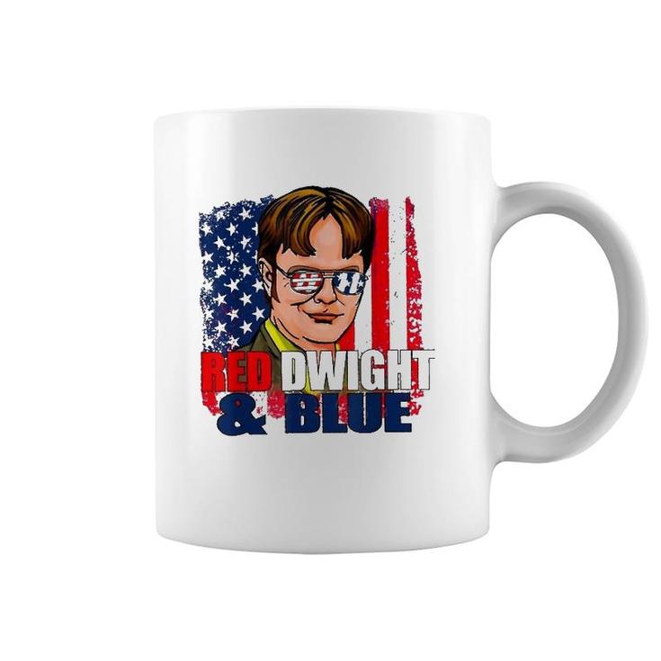 4Th Of July Merica Red - Dwights And Blue American Flag Coffee Mug