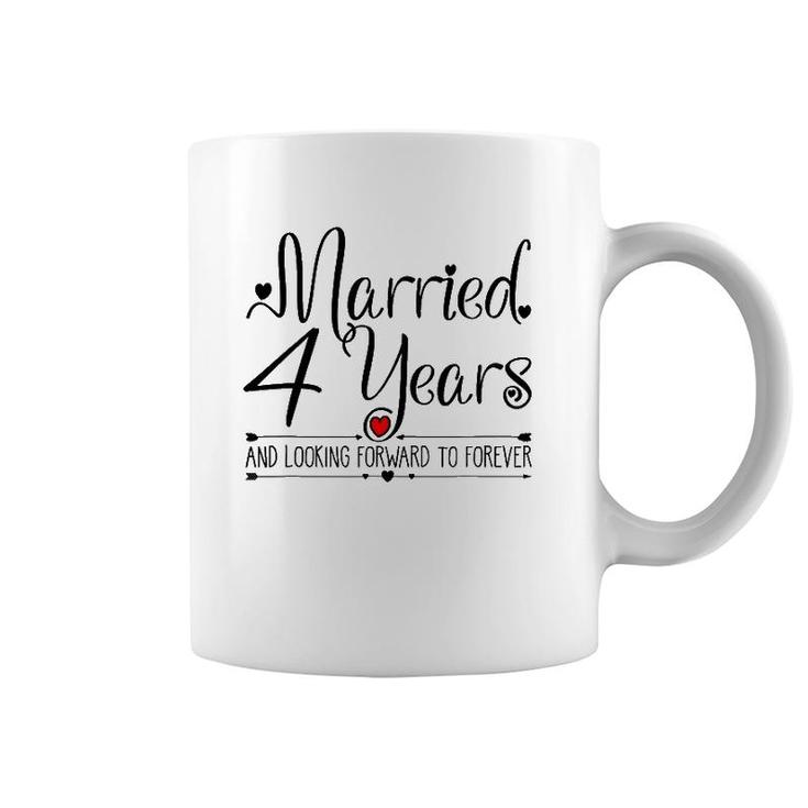 4Th Wedding Anniversary Gifts For Her Just Married 4 Years Coffee Mug