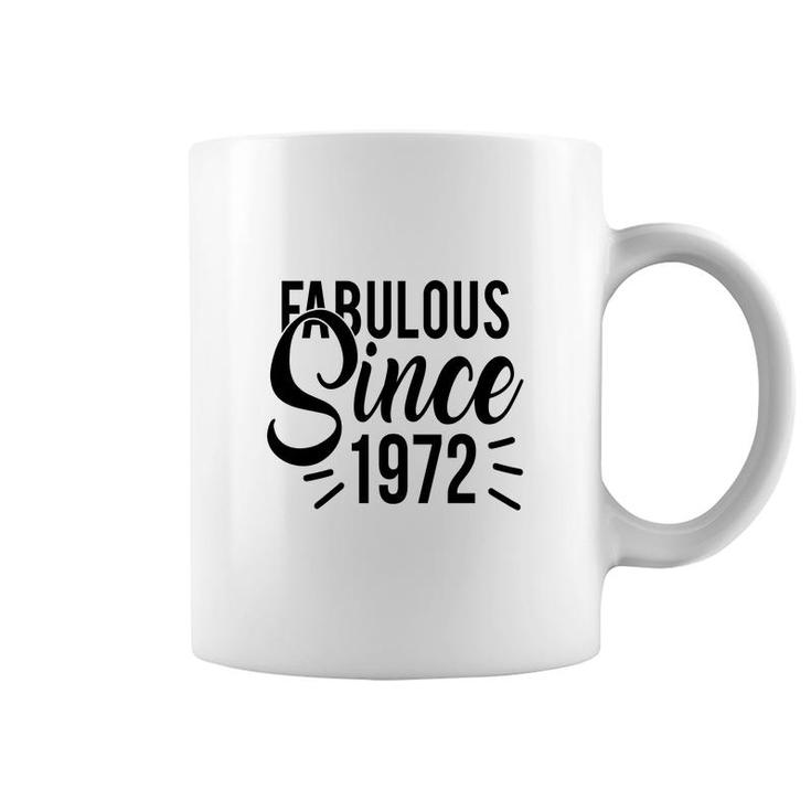 50Th Birthday Gift Bright Fabulous Since 1972 Coffee Mug