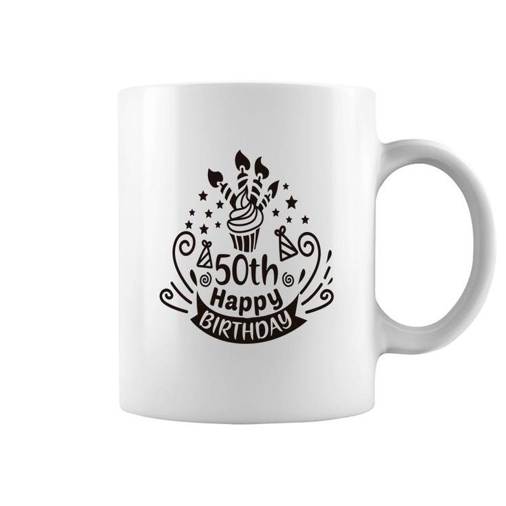 50Th Birthday Gift Cake 50Th Happy Birthday Coffee Mug