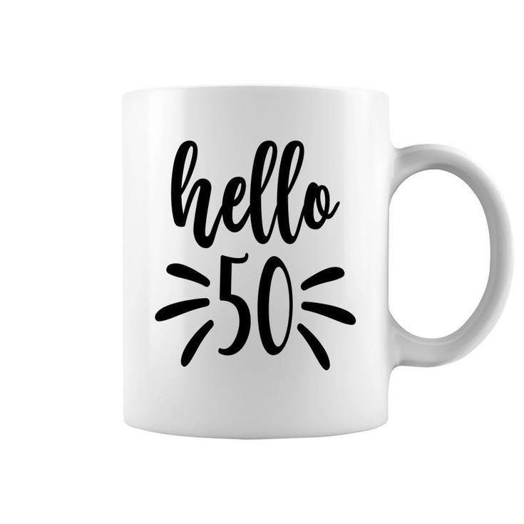 50Th Birthday Gift Shine Bright Hello Fifty Coffee Mug