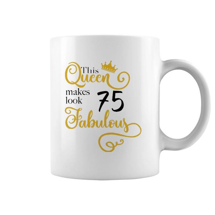 75Th Birthday Party Gift Ideas Mom Grandma 75 Fabulous Queen Coffee Mug