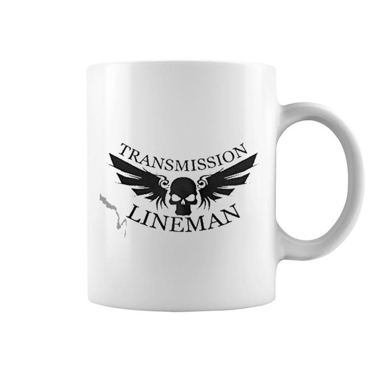 A Lineman Skull Electrician Coffee Mug