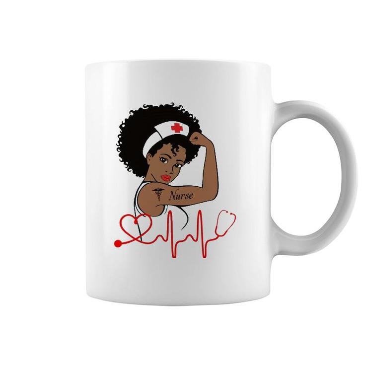 African American Nurse Strong Melanin Girl, Melanin Nurse Coffee Mug