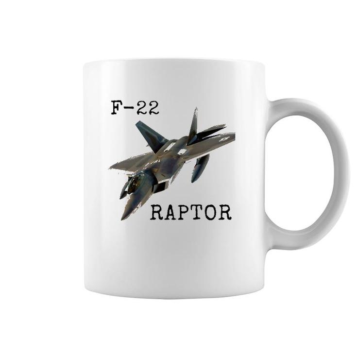 Air Force F 22 Raptor Fighter Jet Military Pilot Coffee Mug