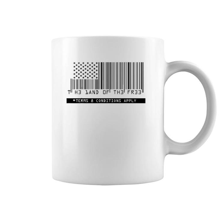 American Flag - The Land Of The Free - Barcode Coffee Mug