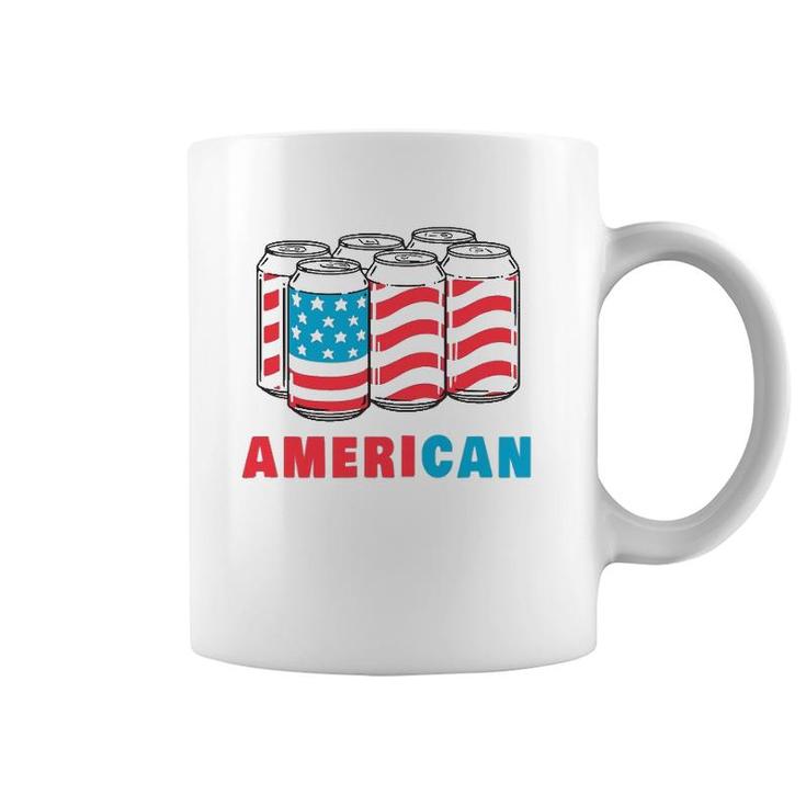 American Funny 4Th Of July Beer Patriotic Usa Flag Merica Coffee Mug