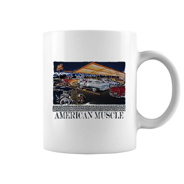 American Muscle Classic Hotrod Car Truck Drive In Cruise Graphic Coffee Mug