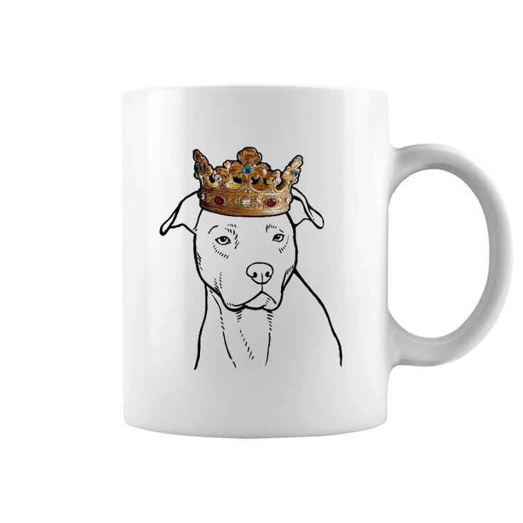 American Pit Bull Terrier Dog Wearing Crown Coffee Mug