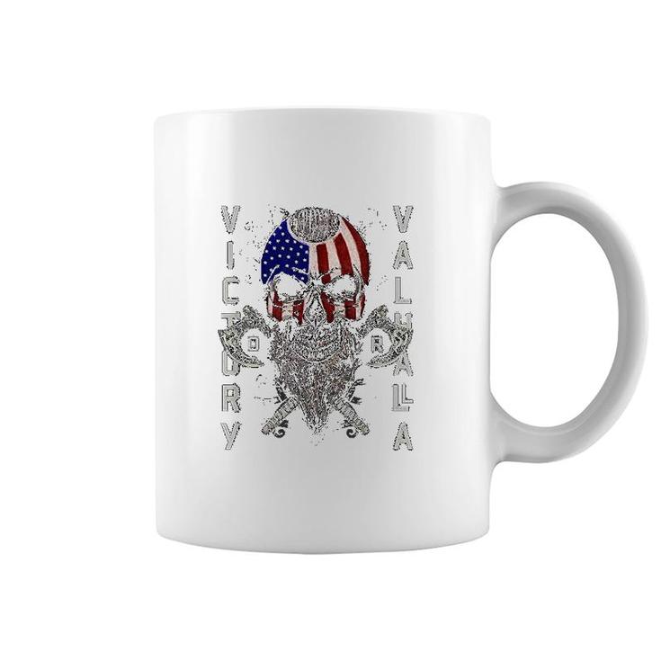 American Viking Victory Skull Flag Coffee Mug