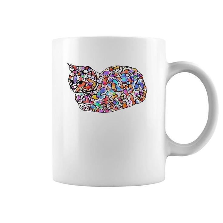 Animalsatplay Multicolor Cat Lover Gift Coffee Mug