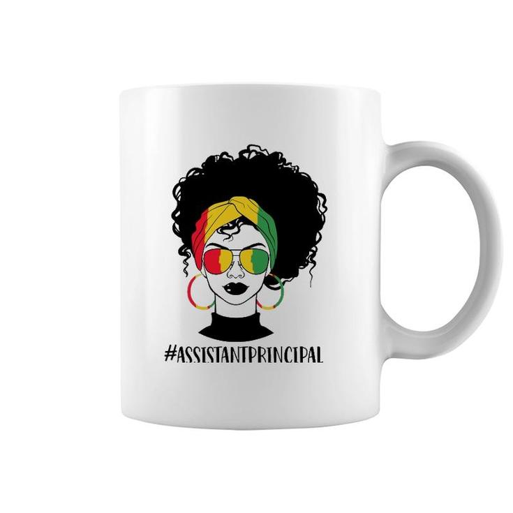 Assistant Principal Women Messy Bun Black History Month Coffee Mug