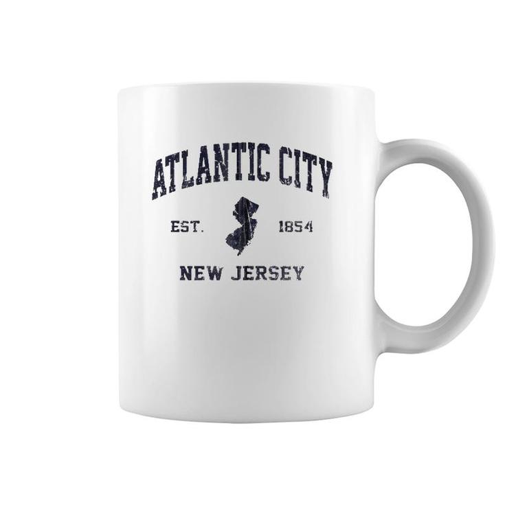 Atlantic City New Jersey Nj Vintage State Athletic Style Zip Coffee Mug