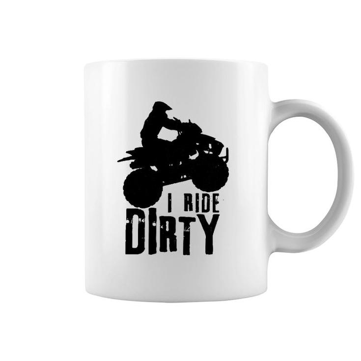 Atv 4 Wheeler Quad Bike Vintage Funny Ride Dirty Gift Men Coffee Mug