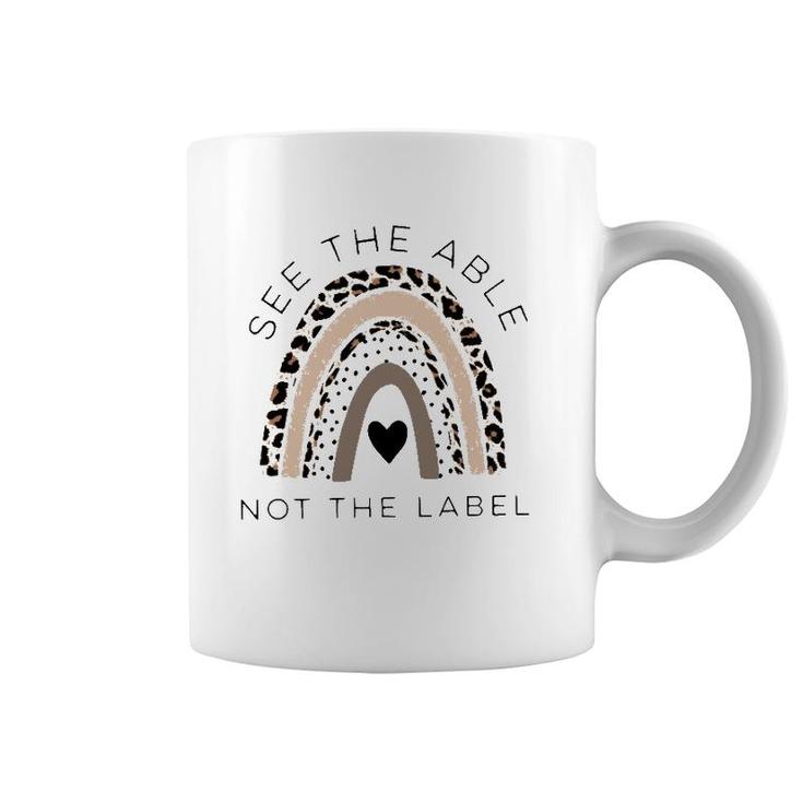Autism Awareness Support See The Able Not The Label Leopard Coffee Mug