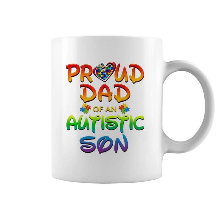 Autism Awareness Wear Proud Dad Of Son Men Women Coffee Mug