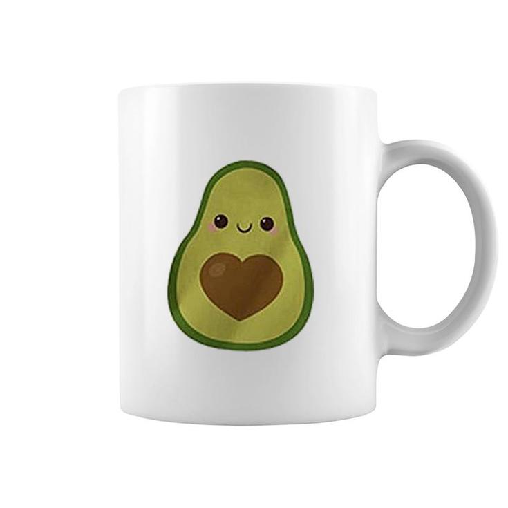 Avocado Letter Print Cute Heart Coffee Mug