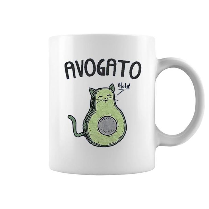 Avogato Funny Avocado Cat Coffee Mug