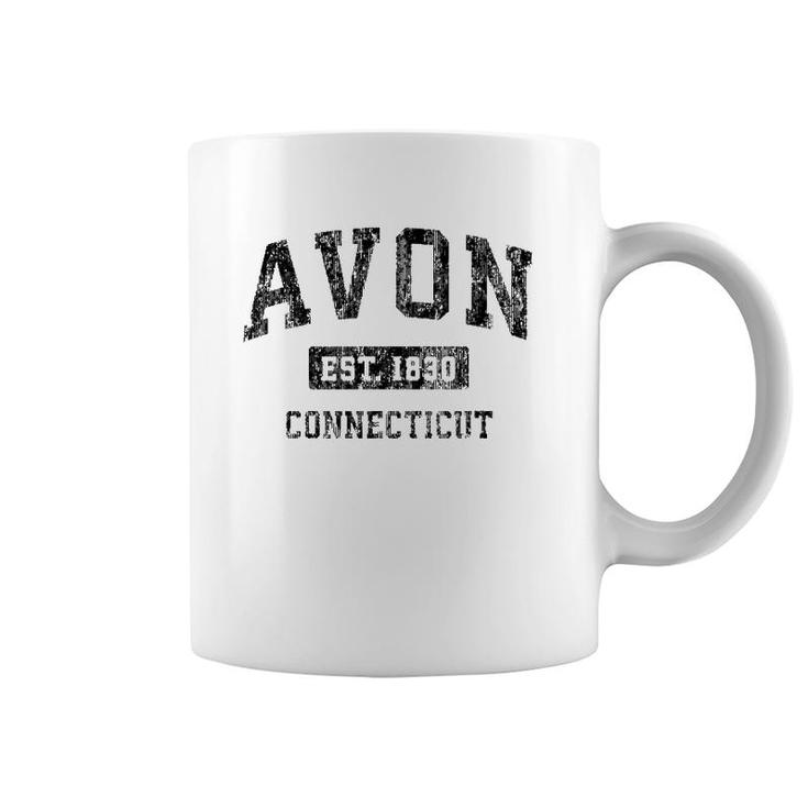 Avon Connecticut Ct Vintage Sports Design Black Design Coffee Mug