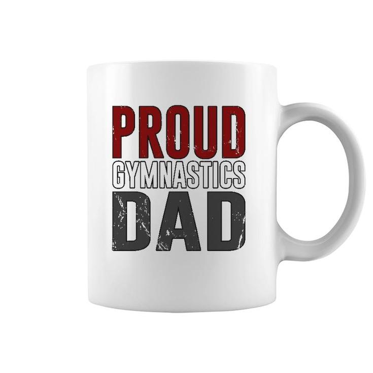Awesome Distressed Proud Gymnastics Dad Coffee Mug