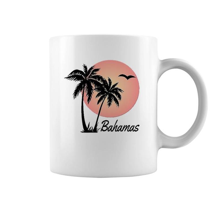 Bahamas Souvenir Gift Palm Tree Sun Beach Coffee Mug