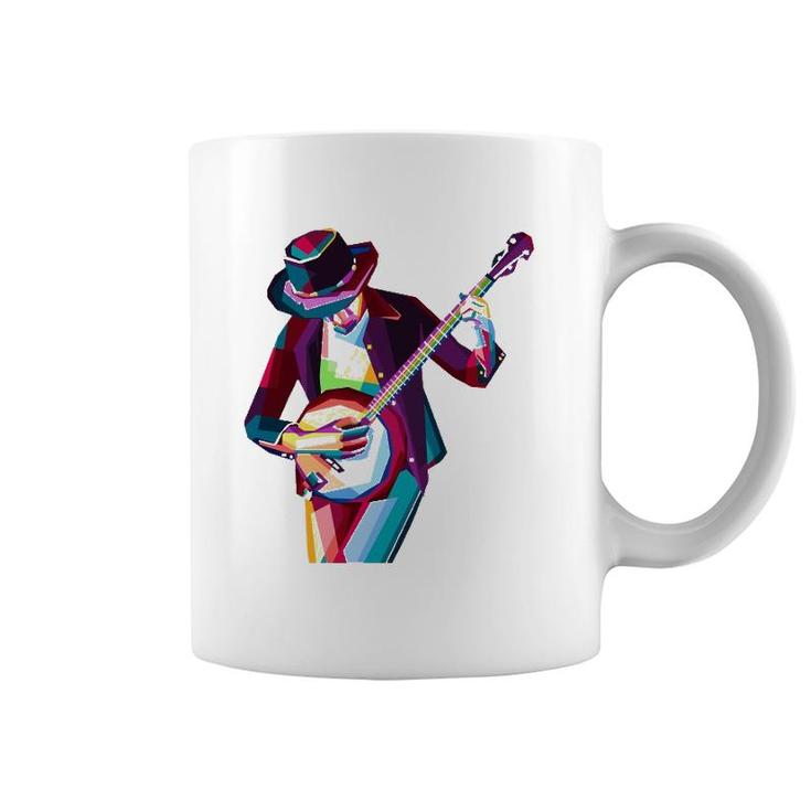 Banjo Man Bluegrass Player Rock Guitar Jamily Music Festival Coffee Mug