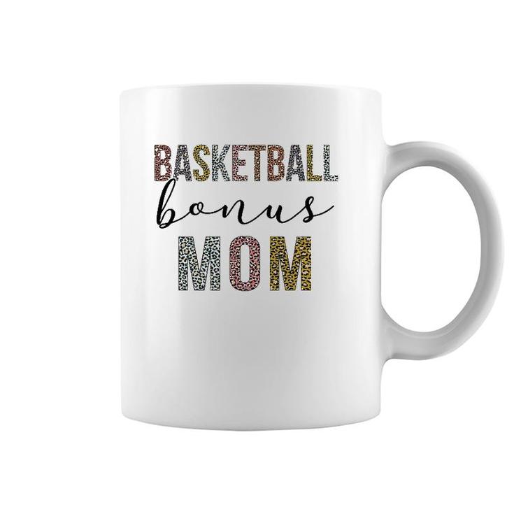 Basketball Bonus Mom Basketball Mom Leopard Mother's Day Coffee Mug