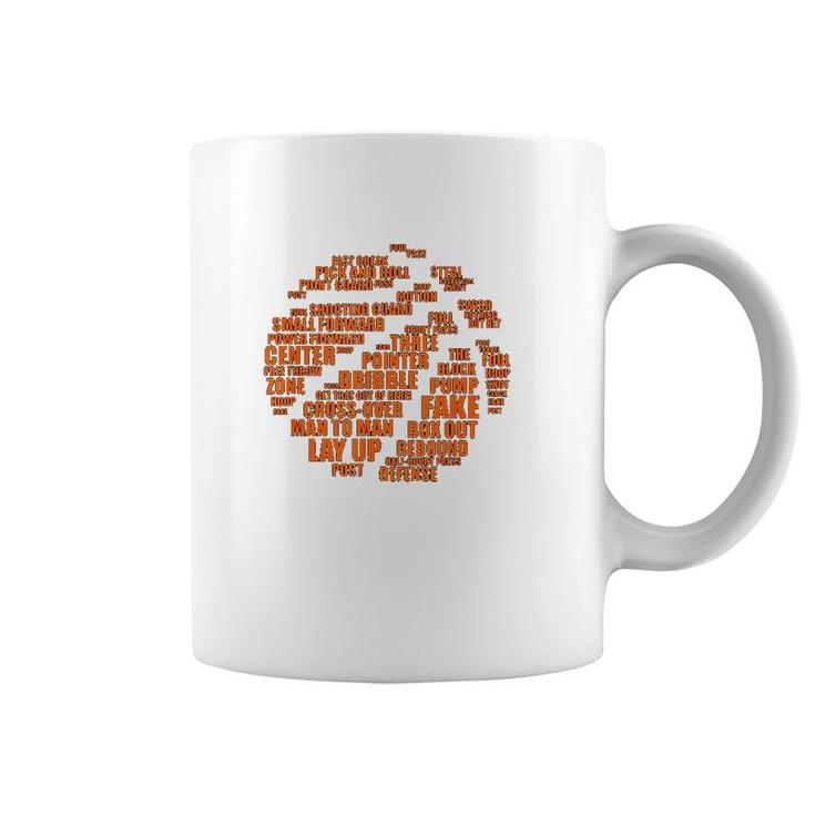 Basketball Terms Motivational Word Cloud Coffee Mug