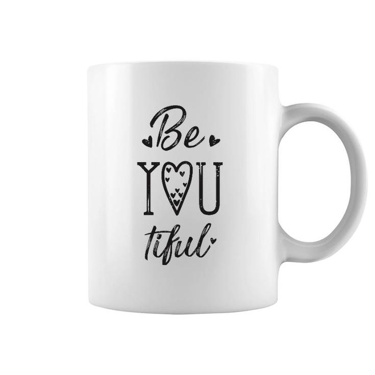 Be You Tiful Hearts Beautiful Tee Coffee Mug