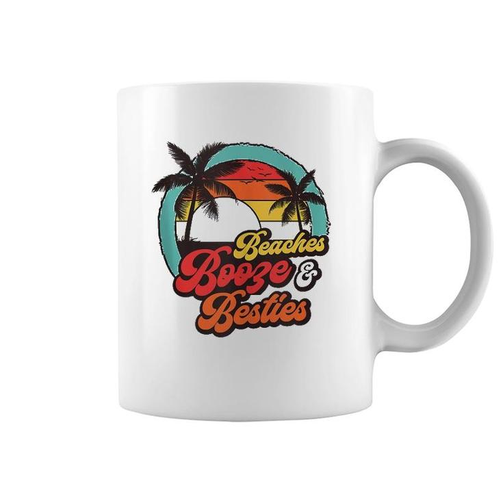 Beaches Booze Besties Summer Best Friend Girls Trip  Coffee Mug