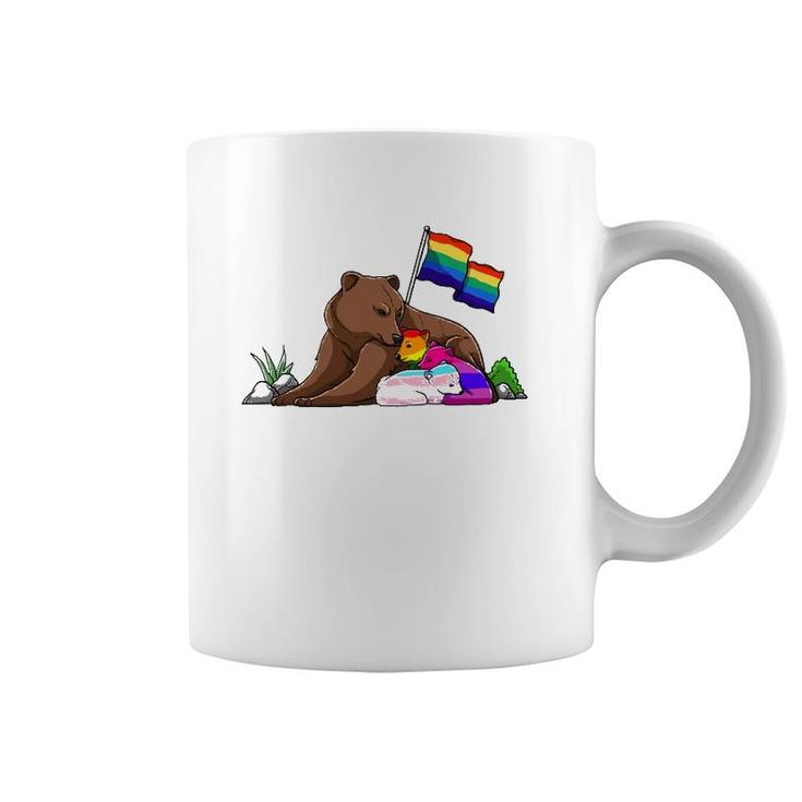 Bear Mom Free Hug Lgbt Gay Transgender Pride Accepting Coffee Mug