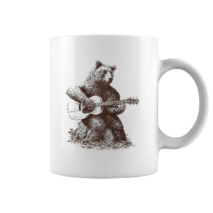 Bear-Playing Guitar For Men Women Raglan Baseball Tee Coffee Mug
