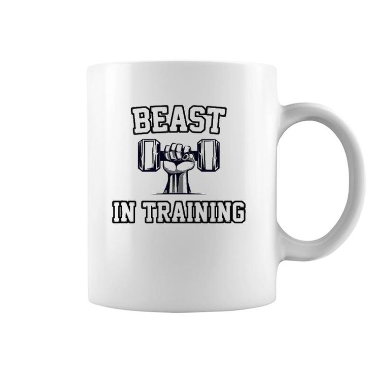 Beast In Training Son Bodybuilder Workout Dad Matching Coffee Mug