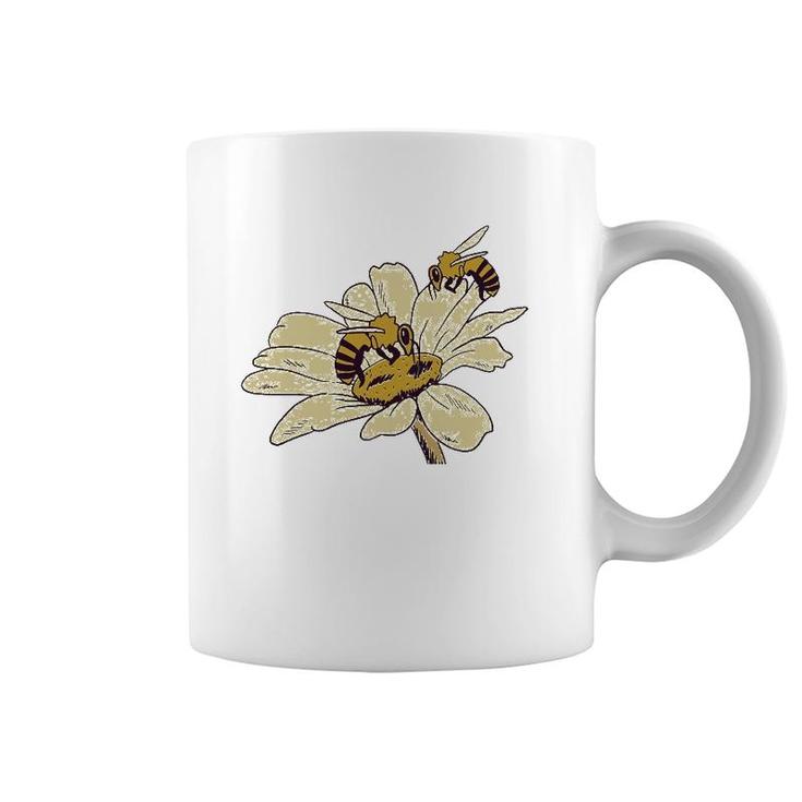 Bees On Flower Beekeeper Gift Coffee Mug