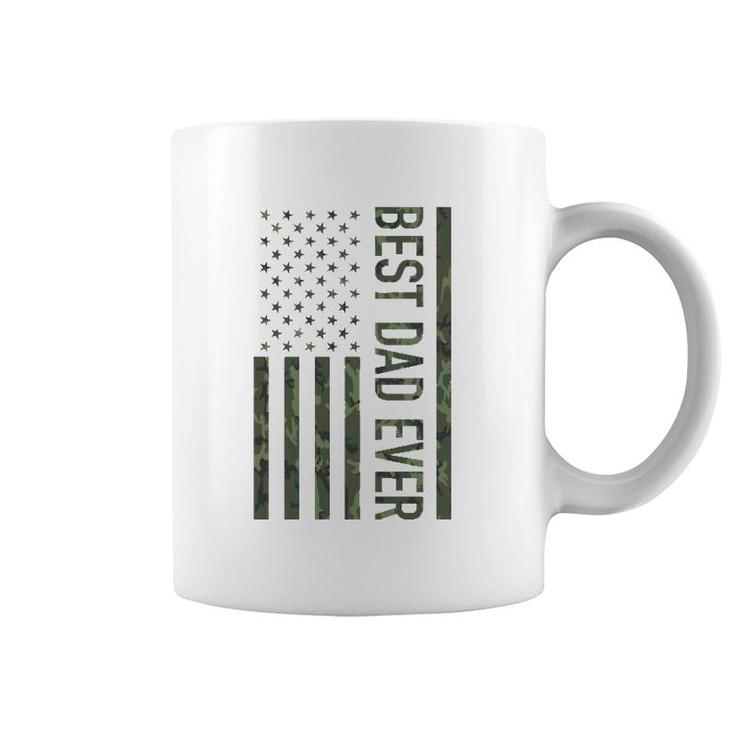Best Dad Ever American Us Camouflage Flag Gift For Father  Coffee Mug